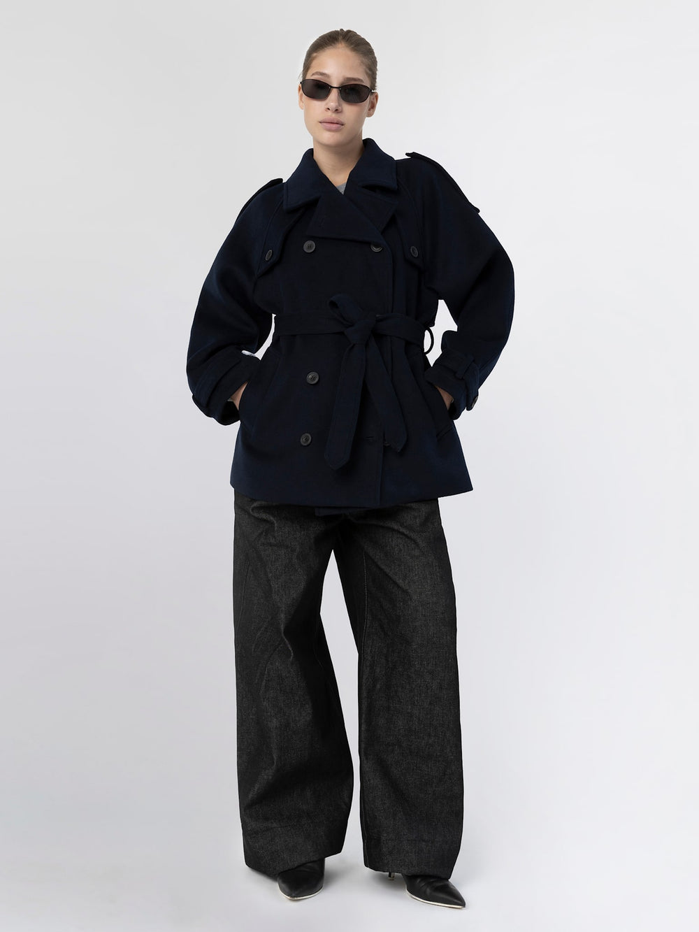 BEA WOOL JACKET - NAVY
