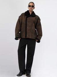 ZOE JACKET - BROWN/BLACK