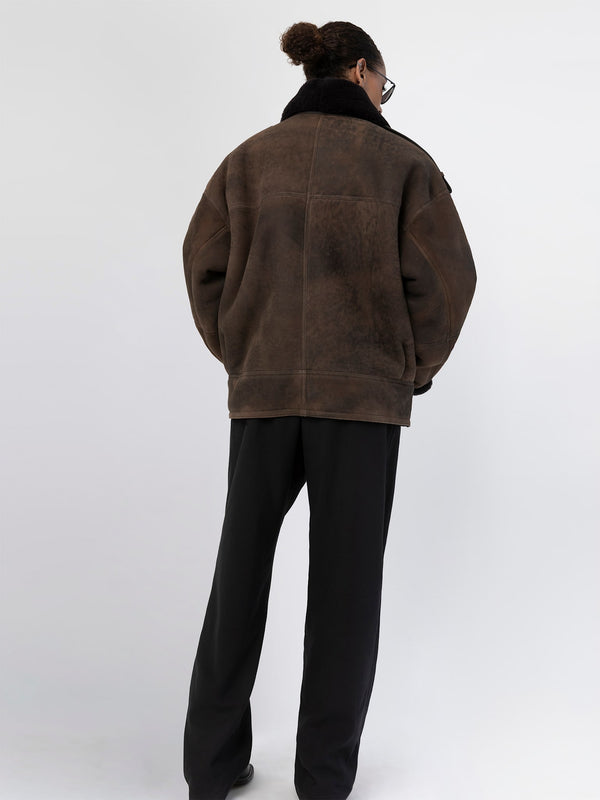 ZOE JACKET - BROWN/BLACK
