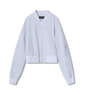 KIAN LINEN BOMBER - LIGHT BLUE