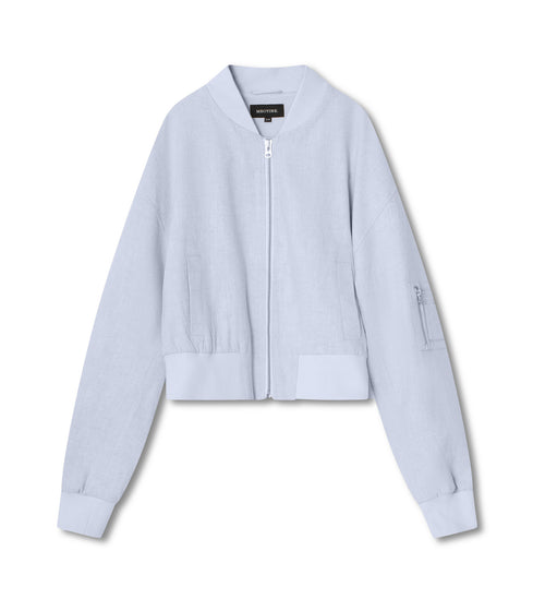 KIAN LINEN BOMBER - LIGHT BLUE