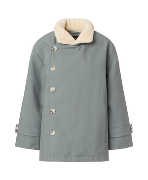 LOU TRENCHJACKET - GREY/GREEN