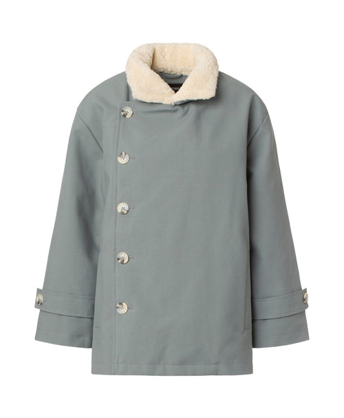 LOU TRENCHJACKET - GREY/GREEN