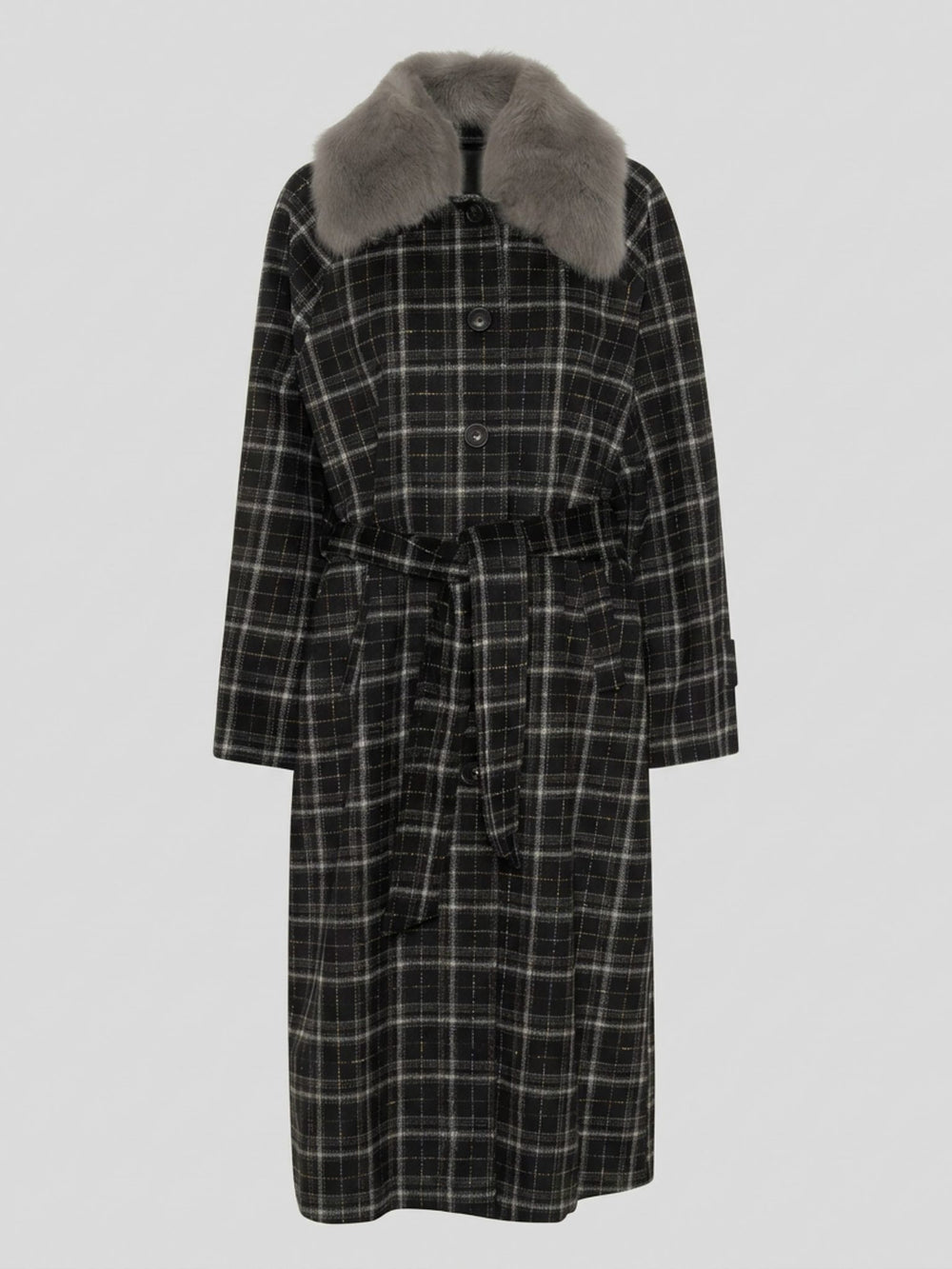 SASCHA COAT - BLACK PATTERN