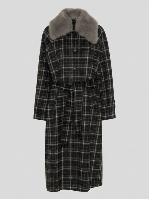 SASCHA COAT - BLACK PATTERN