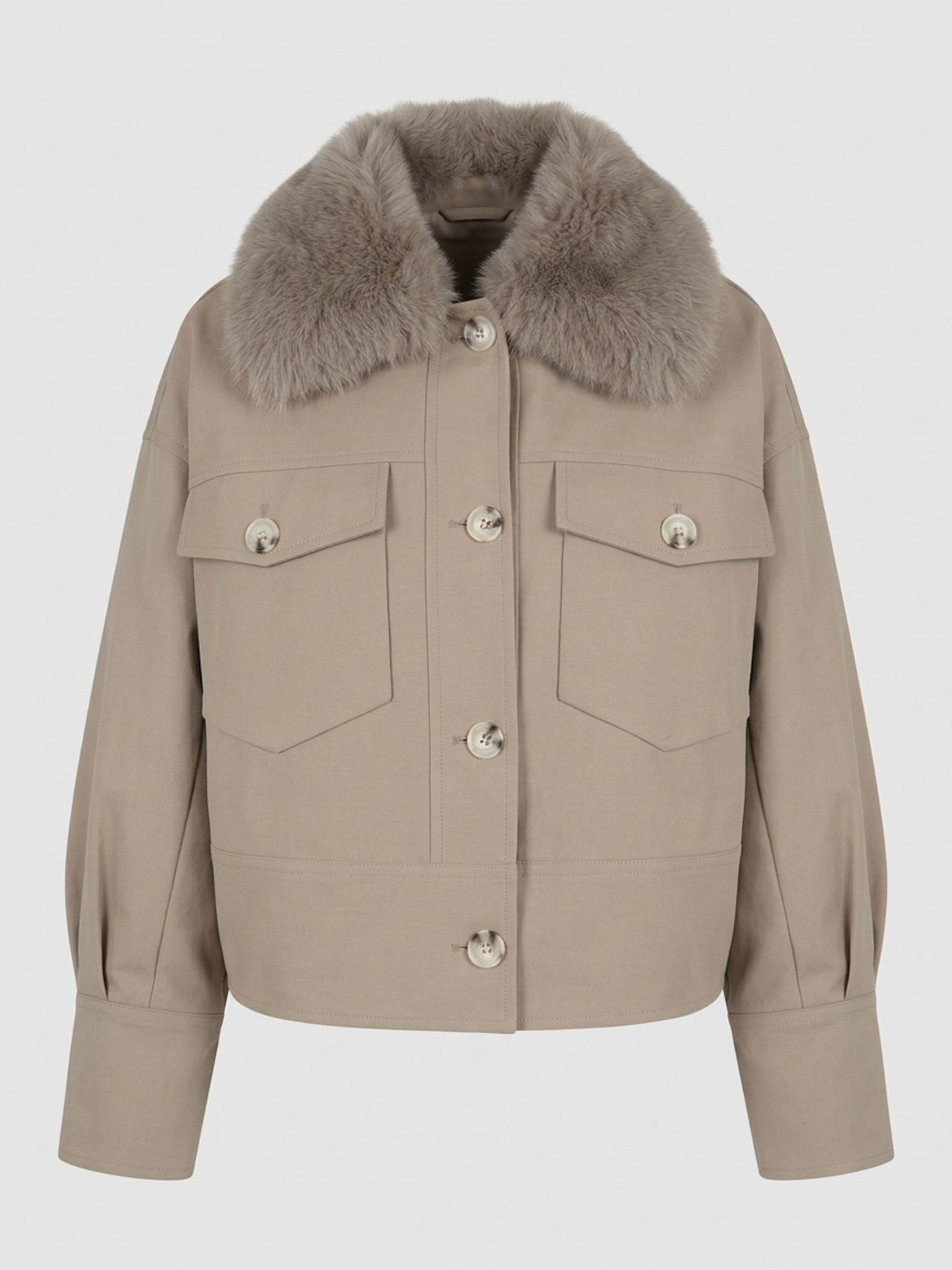 CHARLIE CANVAS JACKET - BEIGE