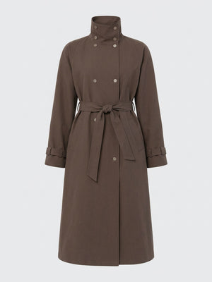 SKYLER CANVAS COAT - BROWN