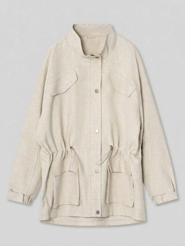 TRACY LINEN JACKET - CREME