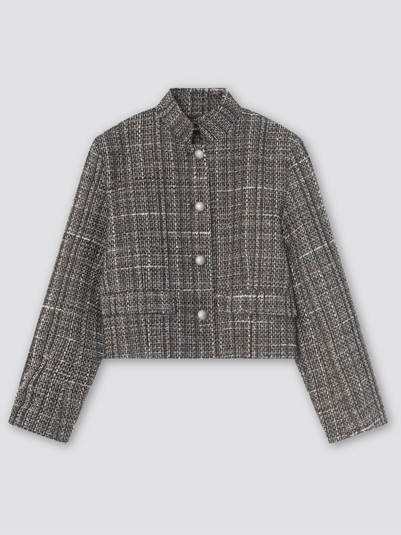 美品　MEER. メーア　ツイードプルオーバー　TWEED PULLOVER ARIEL JACKET - BROWN