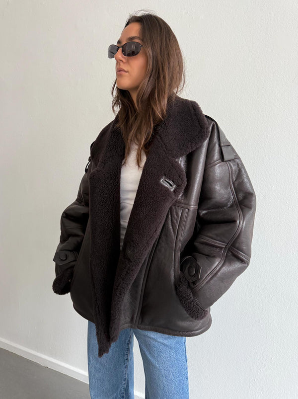 ZOE JACKET - BROWN LEATHER