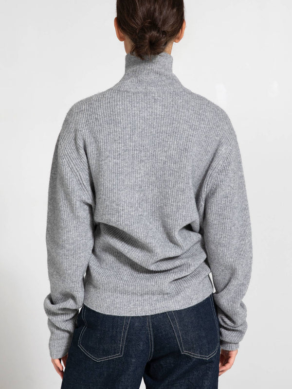 UMA ZIP KNIT - GREY
