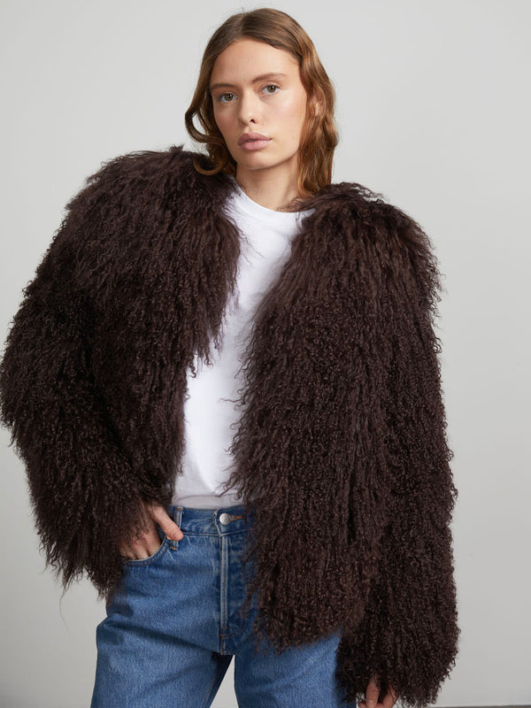 CARLY JACKET - DARK BROWN