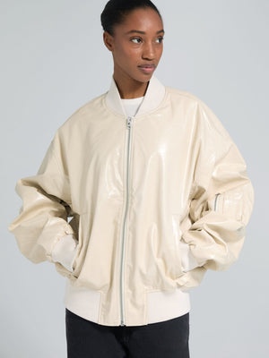 BIANCA VEGAN BOMBER - CRÈME