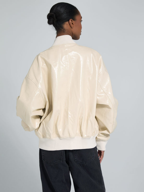 BIANCA VEGAN BOMBER - CRÈME