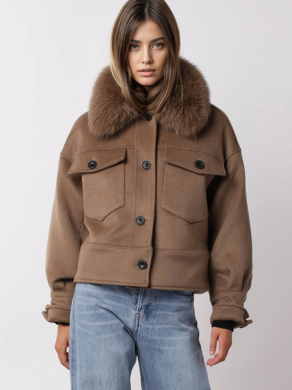 CHARLIE JACKET - WOOL - BROWN