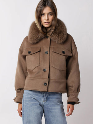 CHARLIE JACKET - WOOL - BROWN