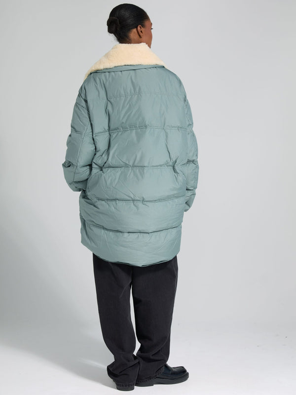 DANNY DOWN COAT - GREY/GREEN