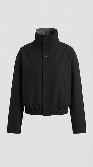 EZREN BOMBER JACKET - BLACK