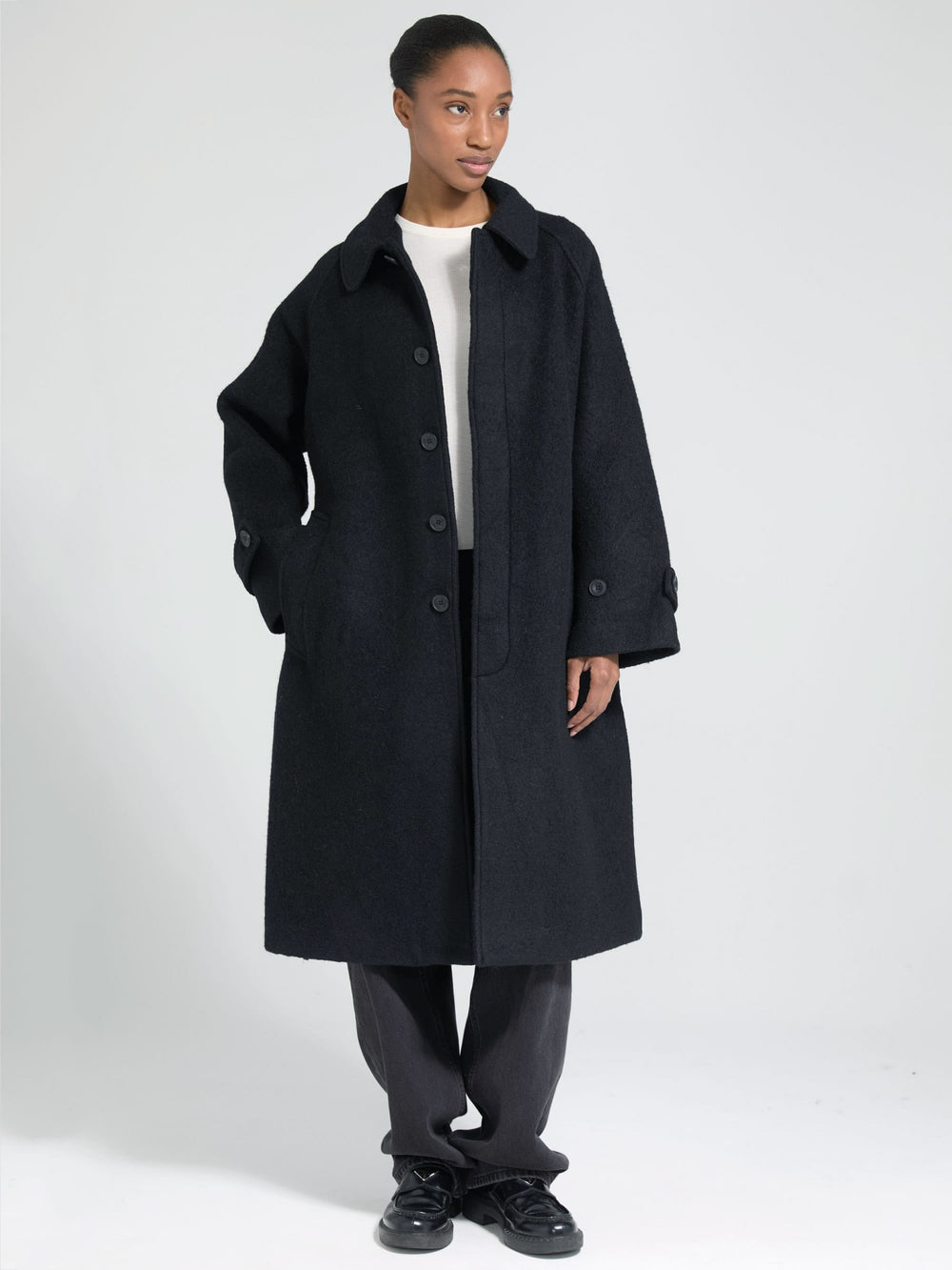 GIA COAT - WOOL - BLACK
