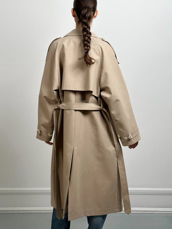 BOBBY CANVAS TRENCHCOAT - BEIGE