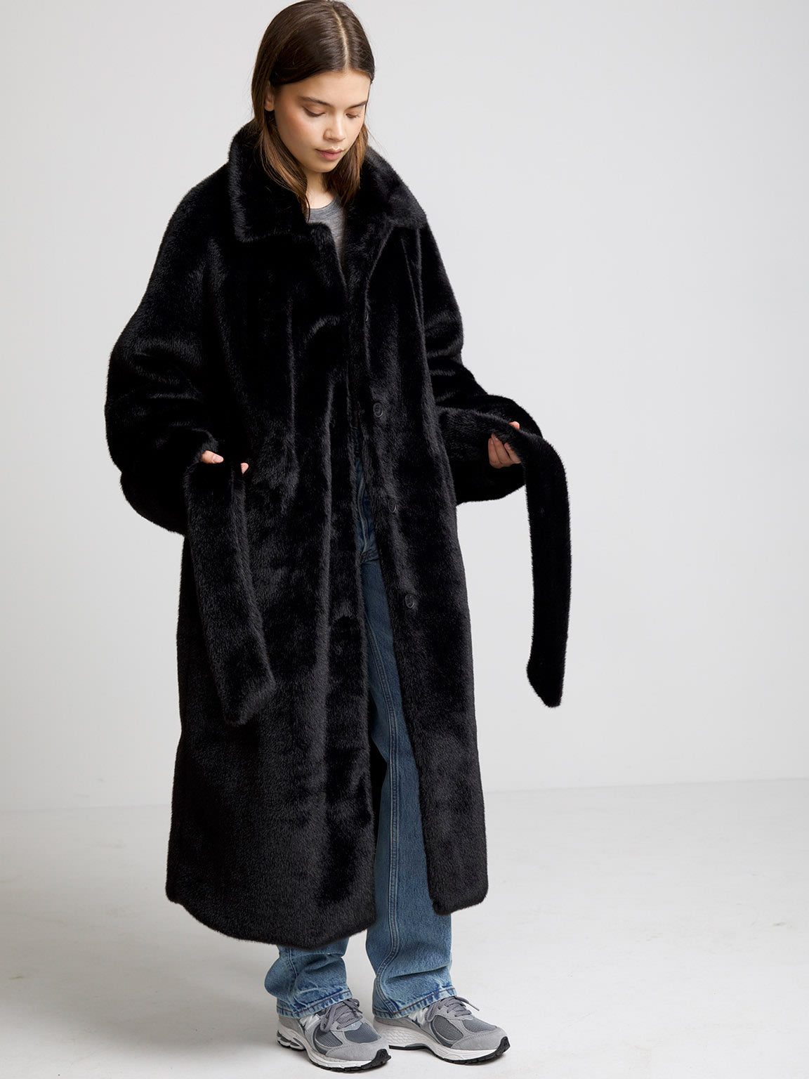 Herlipto  Faux Fur Coat Black Sサイズ KELLY COAT - BLACK