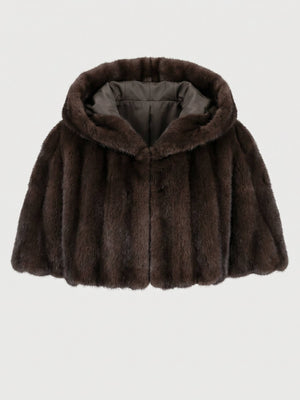 ARIA CAPE - BROWN STRIPED
