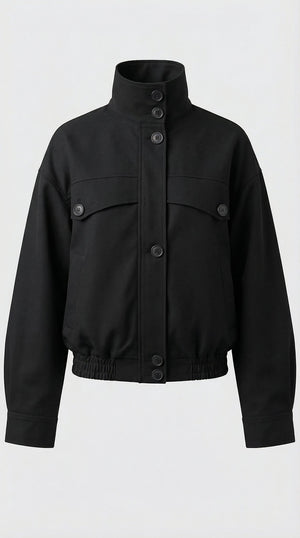 NORI BOMBER JACKET - BLACK