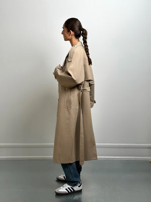 BOBBY CANVAS TRENCHCOAT - BEIGE