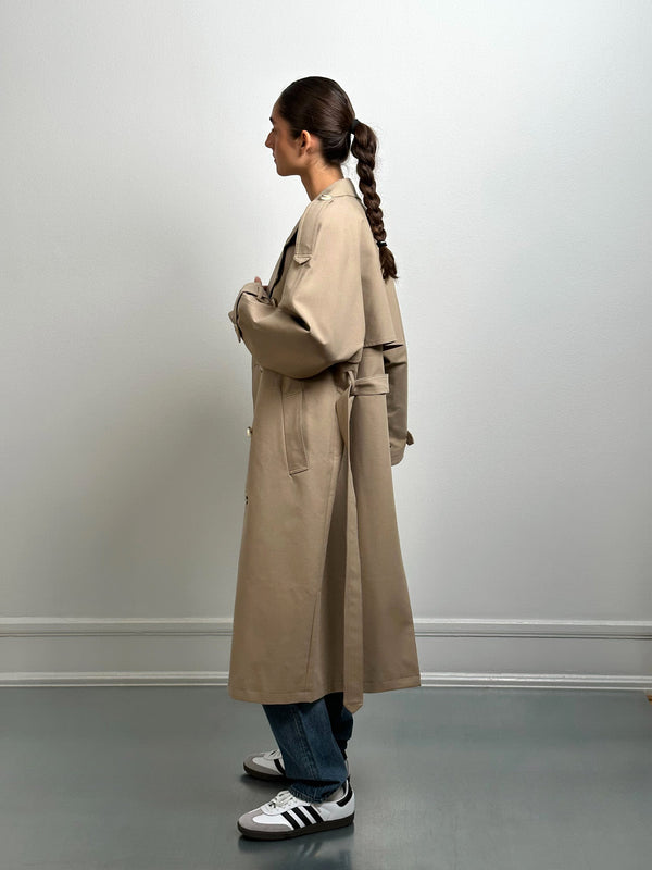 BOBBY CANVAS TRENCHCOAT - BEIGE