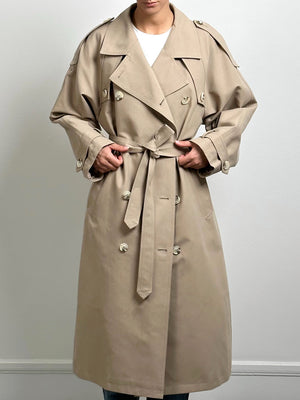 BOBBY CANVAS TRENCHCOAT - BEIGE