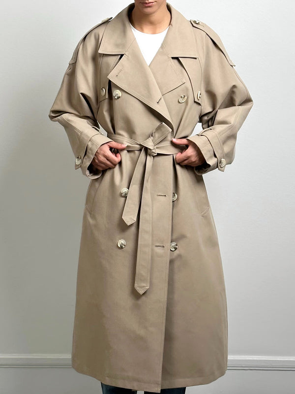 BOBBY CANVAS TRENCHCOAT - BEIGE
