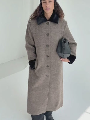 EDEN COAT - BROWN/BLACK