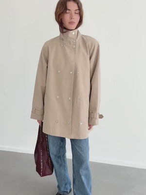 SKYLER CANVAS JACKET - BEIGE