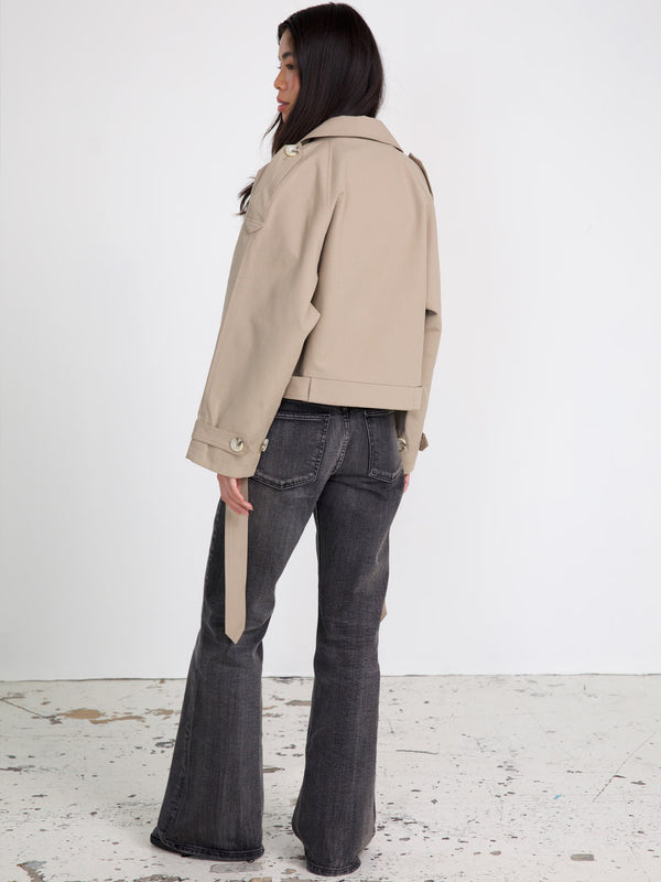 BOBBY CANVAS TRENCHJACKET - BEIGE