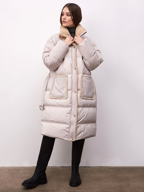 SANDIE DOWN COAT - BEIGE