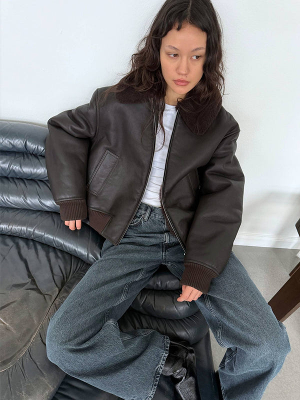 SOHO BOMBER - DARK BROWN