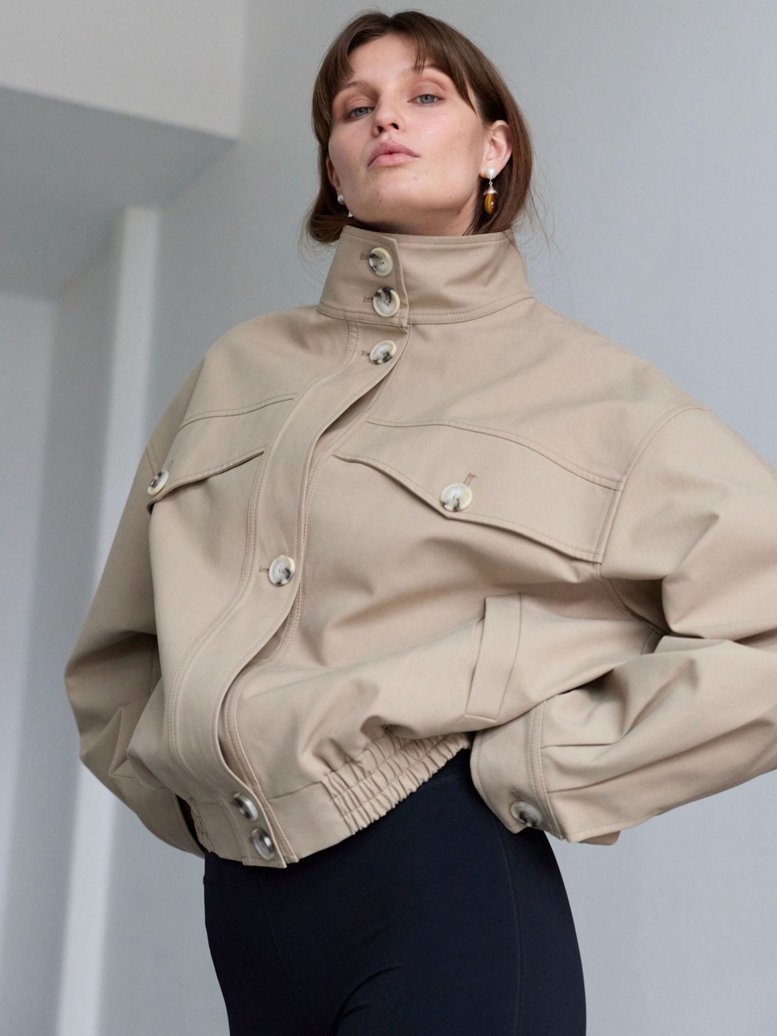 KIRA LINEN COAT - ZEBRA