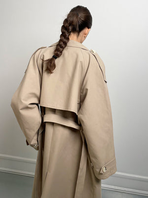 BOBBY CANVAS TRENCHCOAT - BEIGE