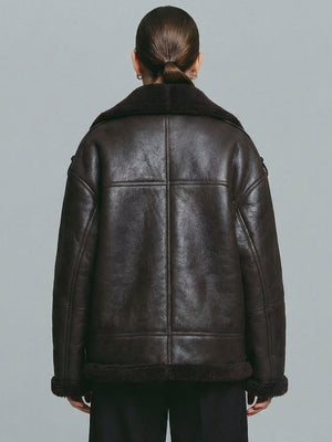 ZOE JACKET - BROWN LEATHER