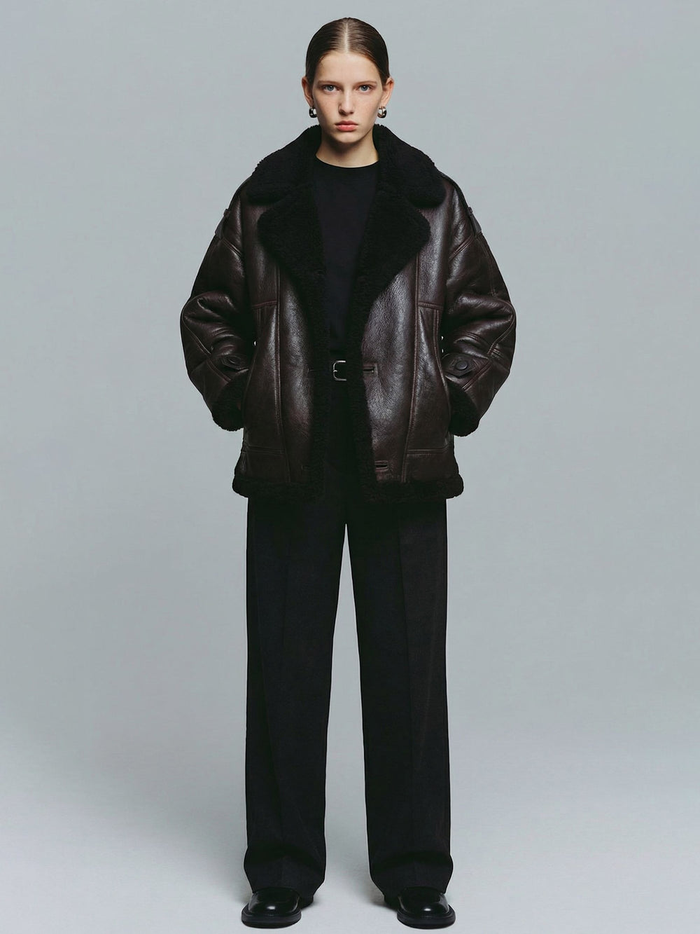 ZOE JACKET - BROWN LEATHER