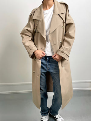 BOBBY CANVAS TRENCHCOAT - BEIGE